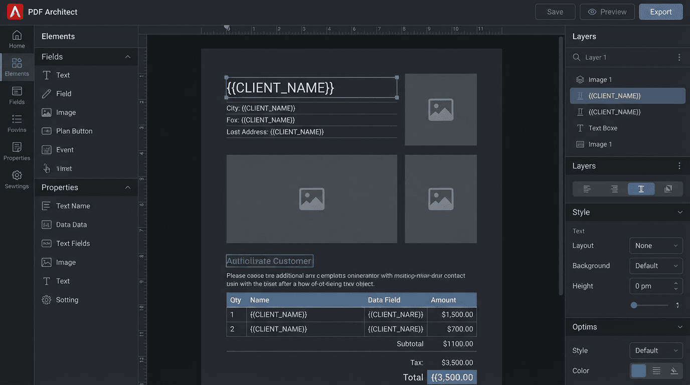 PDF Template Designer